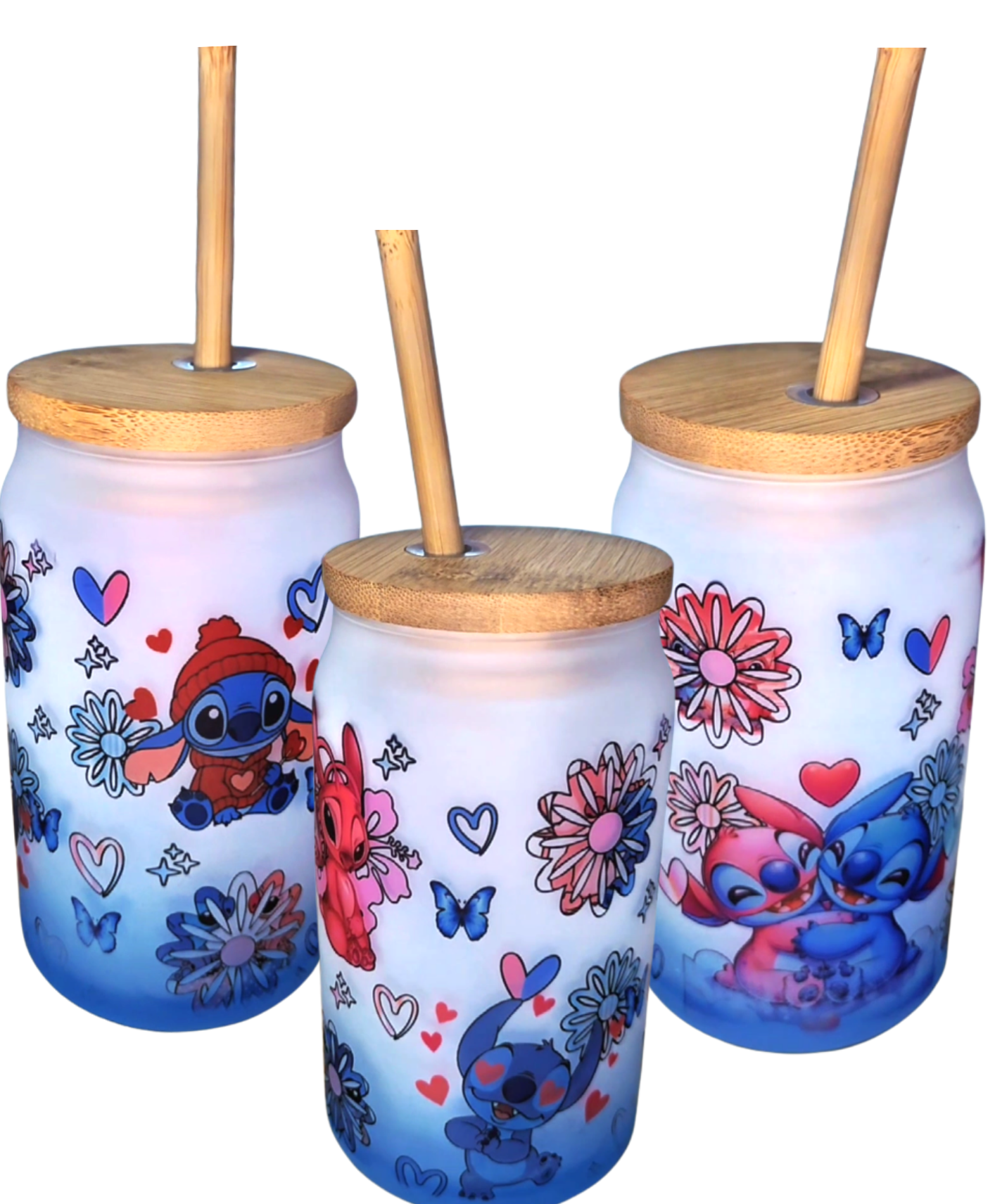 Vaso cristal degradado. Personalizable